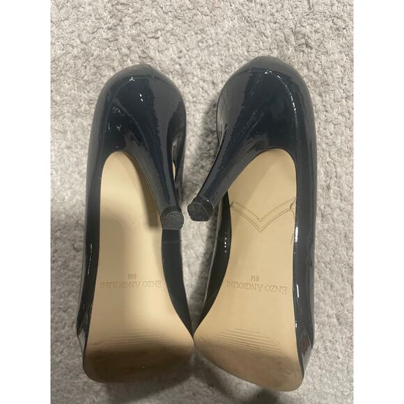 Enzo Angiolini EADIXY Pumps Heels Women's 8 M Patent Leather SFT 1212 Gray Blue - Picture 12 of 13